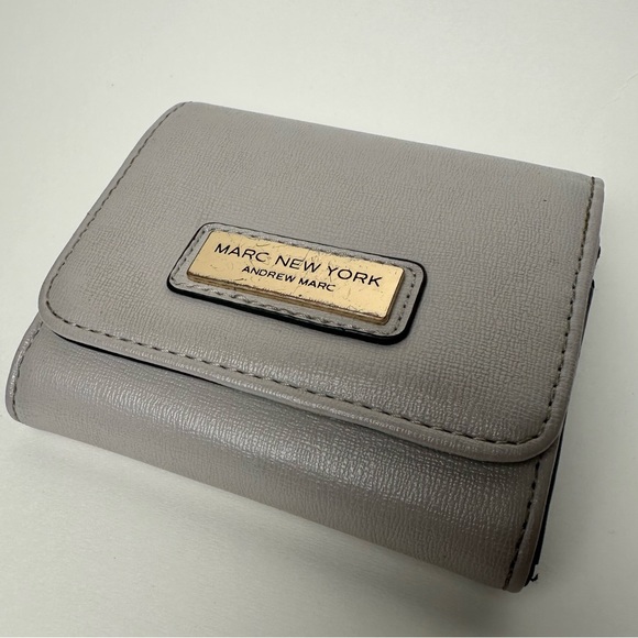Marc New York Gray and Black Leather Wallet - Picture 3 of 7